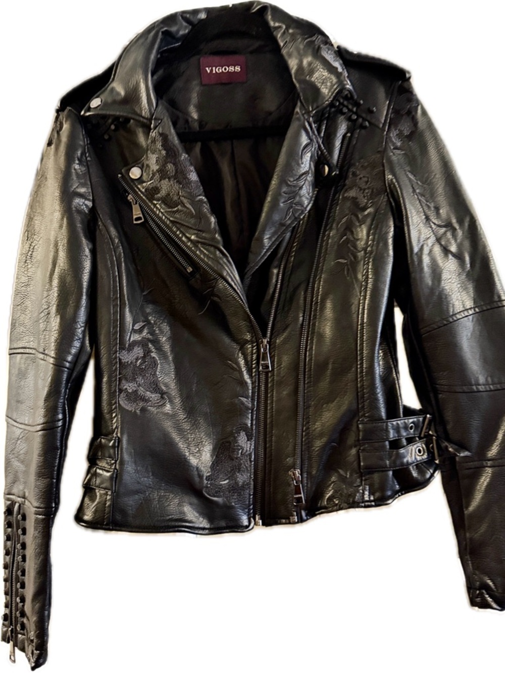 Vigoss floral/studded moto jacket women's  - see photo